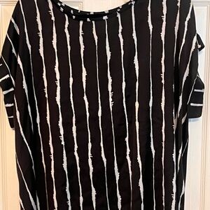 Black and white blouse